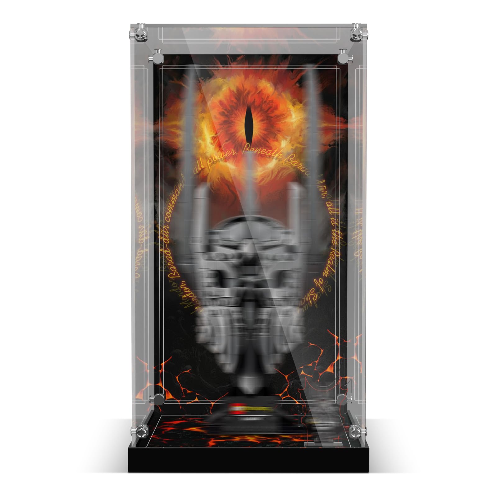 Coque d'écran en acrylique Lego Sauron 11373, transparente anti-poussière, LED, fond HD