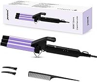 Vista 8 de janelove Crimpadora de cabello mejorada de 2 temperaturas ajustables, rizador de ondas de playa de 1/2 pulgada, rizador de cabello para cabello