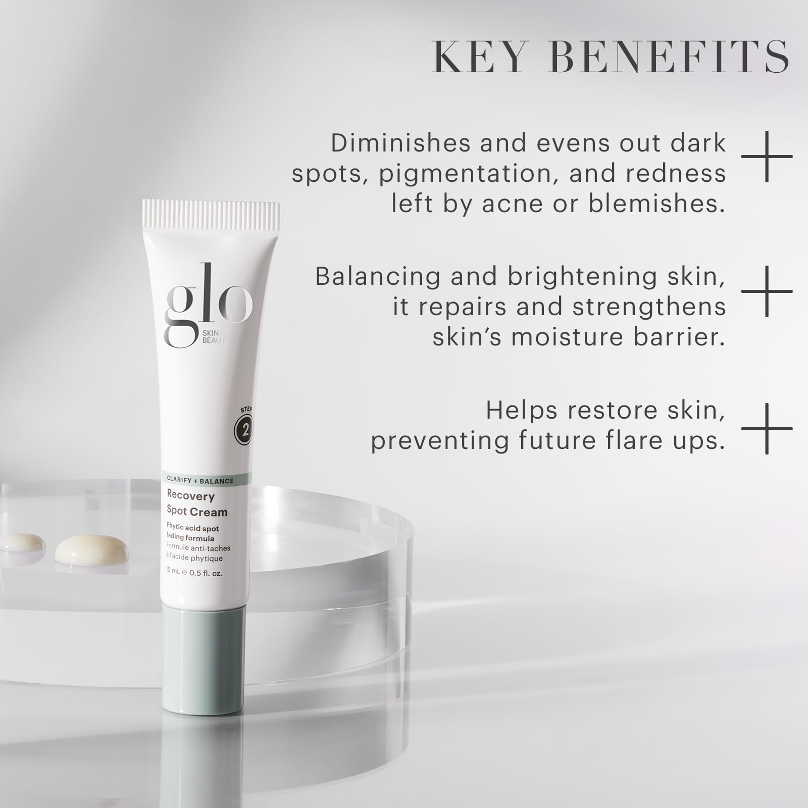 Glo Skin Beauty Recovery Spot Cream - Reduces Shadow Mark Size, Depth & Uneven Tone and Redness Post Breakout, For Acne-Prone and Oily Skin