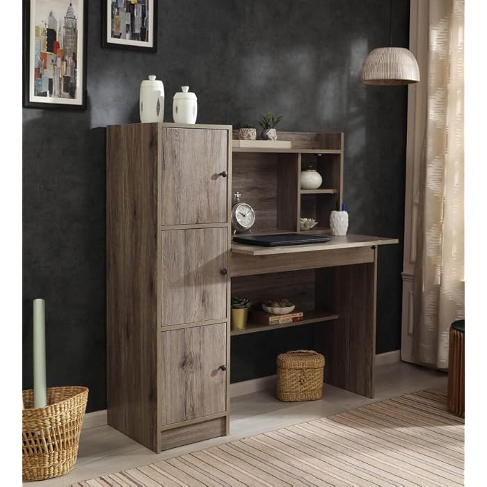 Buy Pepperfry Study Table Mintwud Misumi Color Rainwood Finish