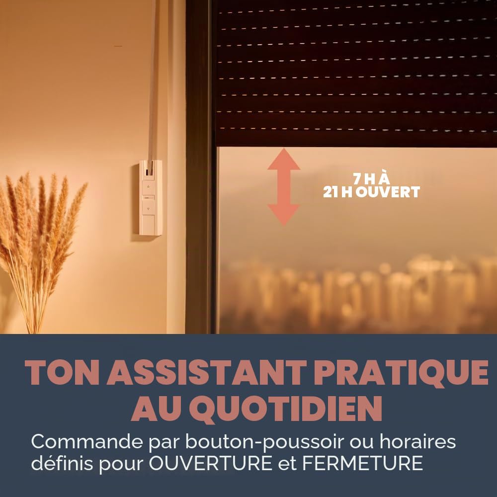 Home Pilot - Enrouleur de sangle encastrable Pure pour commande de volet roulant à sangle. Enrouleur volet | Installation rapide | Programmation | Fonctionnement autonome - 10112345