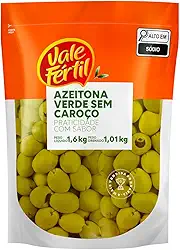 Azeitona Verde Inteira Sem Caroço Argentina - 1 kg