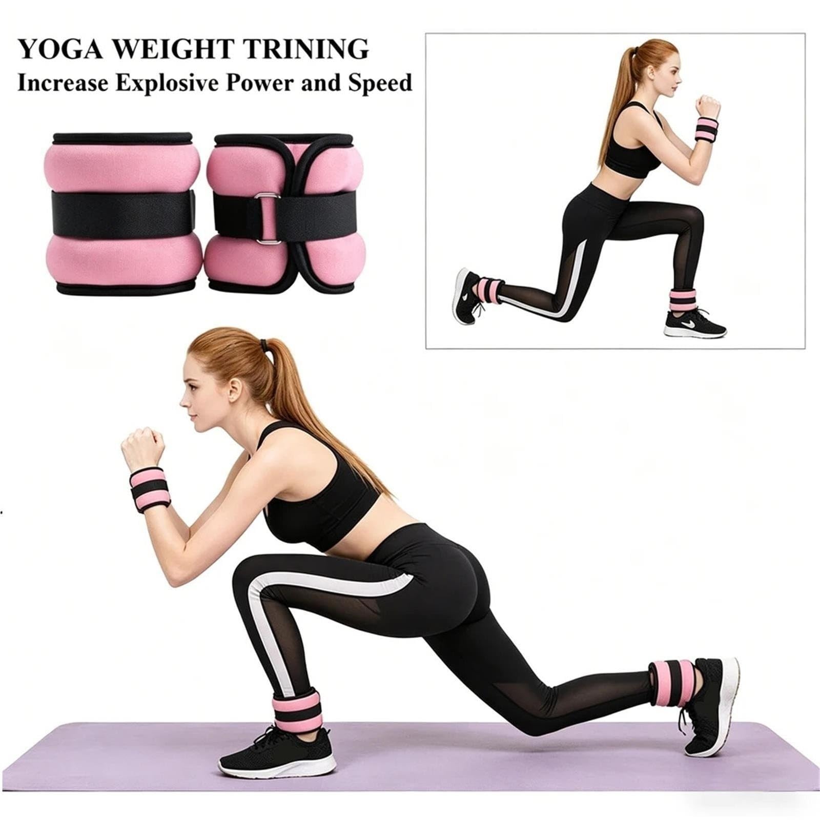 Pesas para Tobillos Pesas de tobillo ajustables 1 par Yoga Caminar