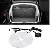 Tira LED para baúl de auto, 12V 5m flexible cortable de silicona, luz ambiental para área de carga, impermeable, accesorio universal para vehículos (blanco) 1