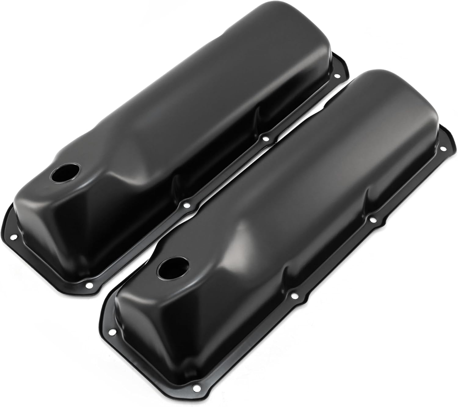 Steel Valve Covers Fits 1969–1982 Ford SB 351C‑351M‑400M‑Boss 302 – Smooth – 1 Hole – Black