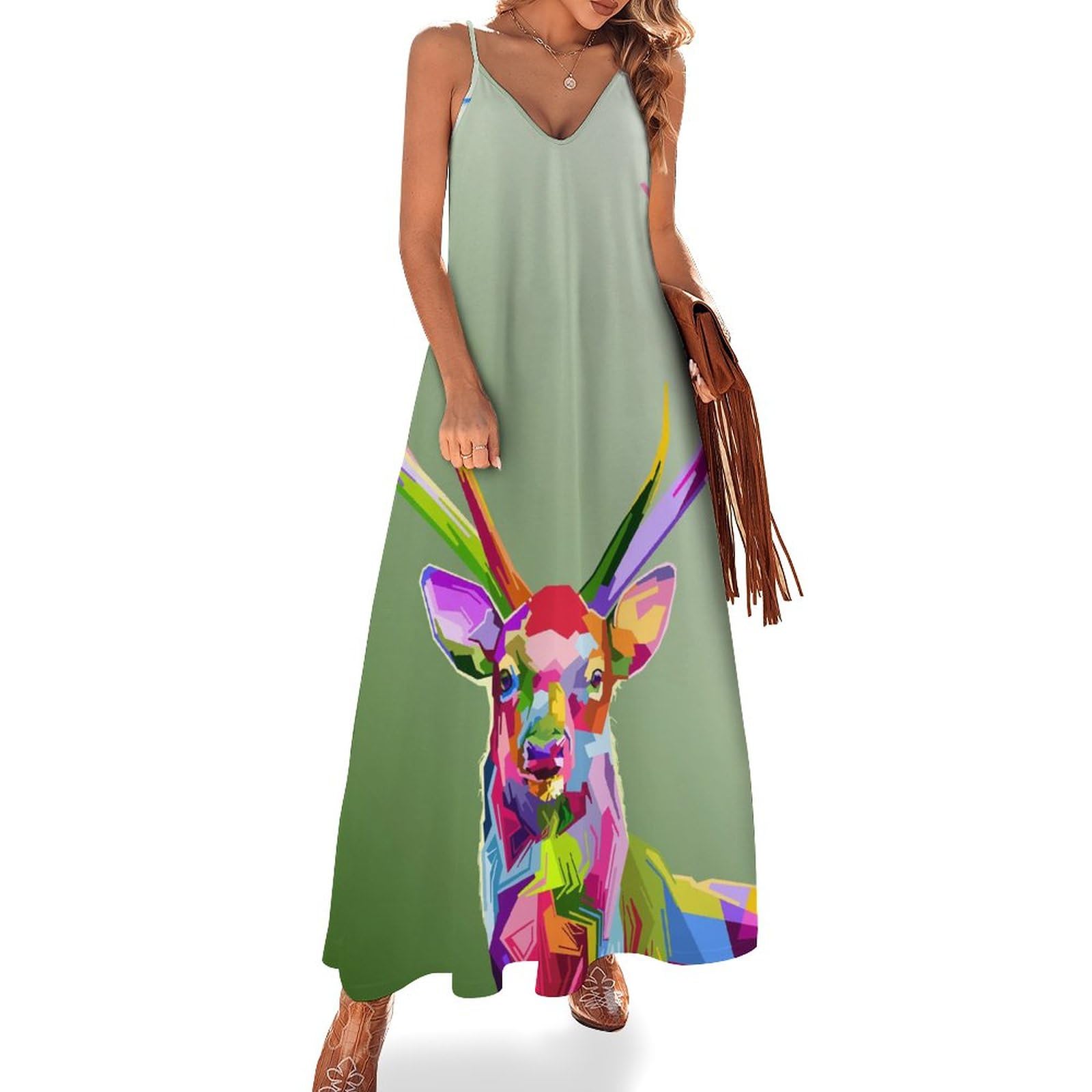 Robe de plage sans manches col V fluide pour dissimuler les complexes en été - 7