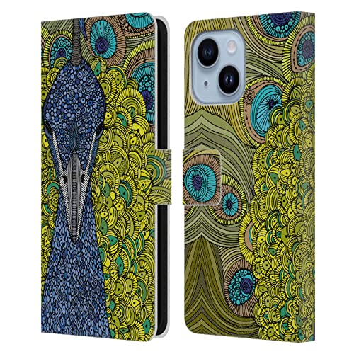 Étui Portefeuille en Cuir Apple iPhone 14 Plus Valentina Le Paon Oiseaux