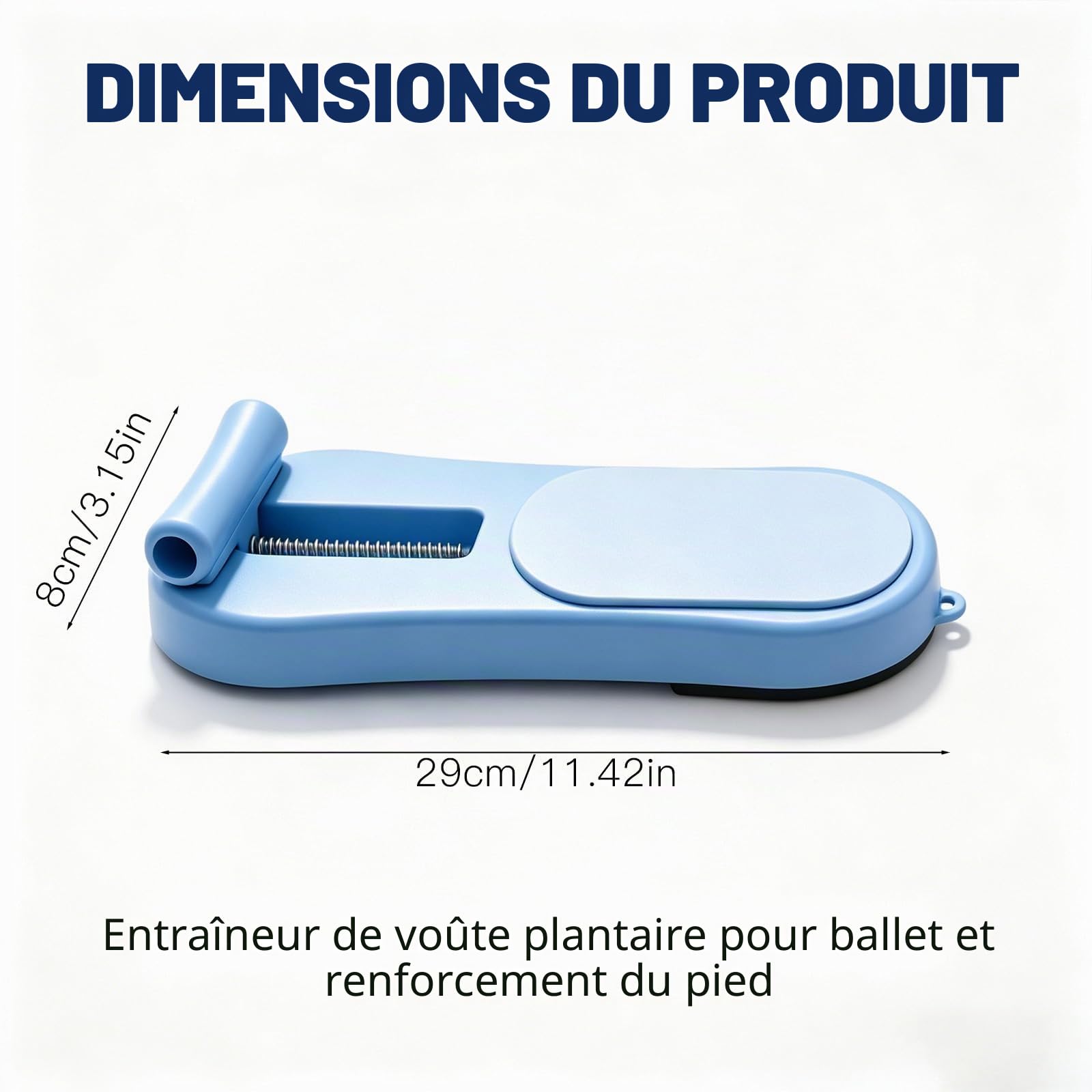 Planche d'équilibre, entraîneur de voûte plantaire pour pieds plats, support des orteils et de la voûte plantaire, planche d'entraînement des pieds réglable pour la rééducation, le soulagement de la