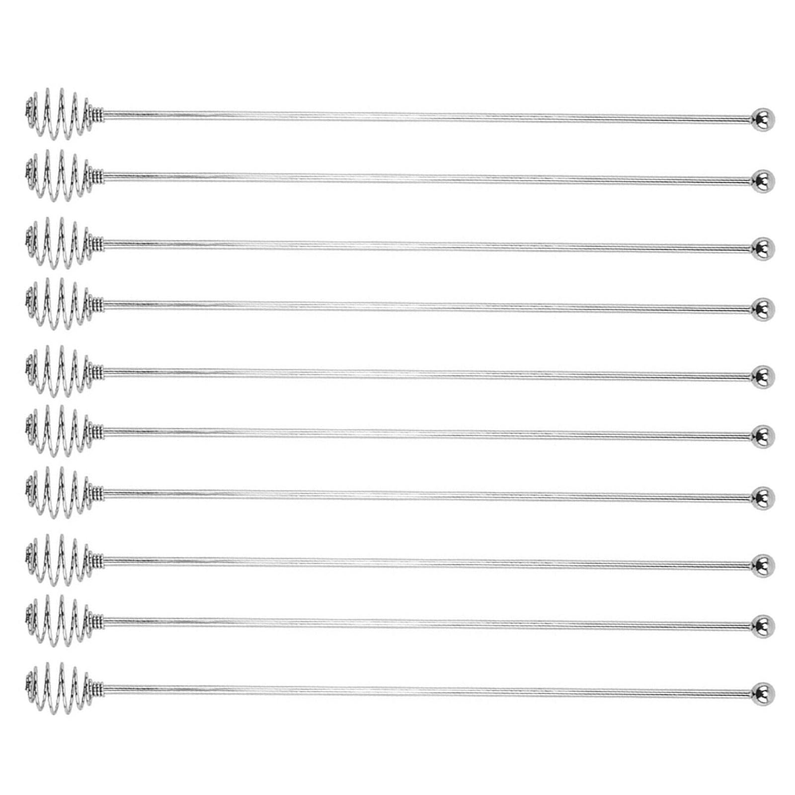 Nucelit 10Pcs Premium Stainless Steel Spoon Coffee Stirrers Coffee Spoon Great for Mixing Honeys and Syrups Rustless Dear Stirrer