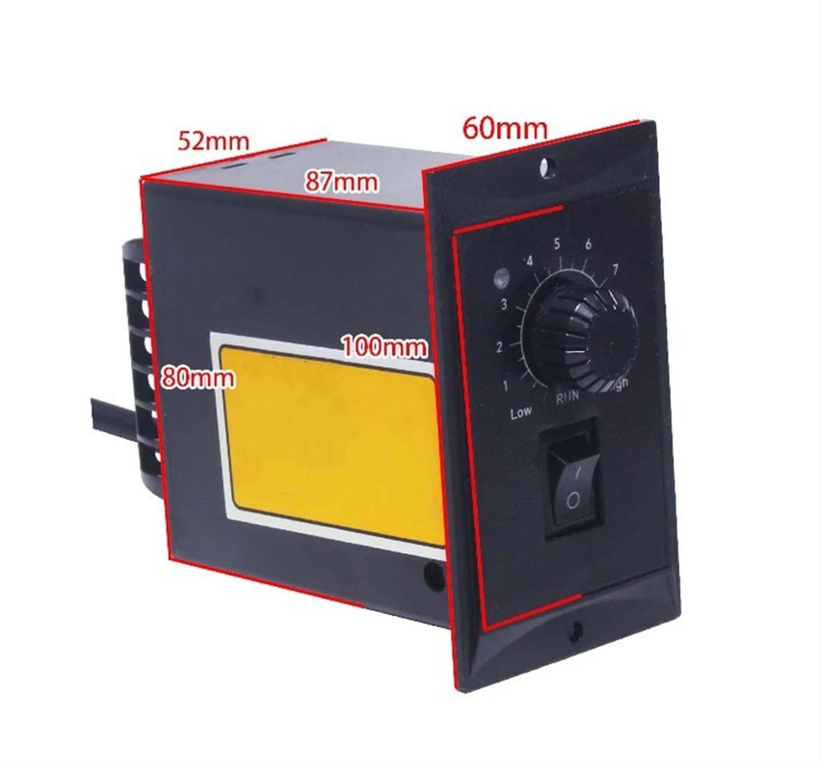 Motorreductor reversible de 90 W 5RK90GU-CF, reductor de velocidad de 220 V CA, monofásico, 90 x 90 mm, motor de velocidad ajustable. Reducción de par(15K 90RPM)