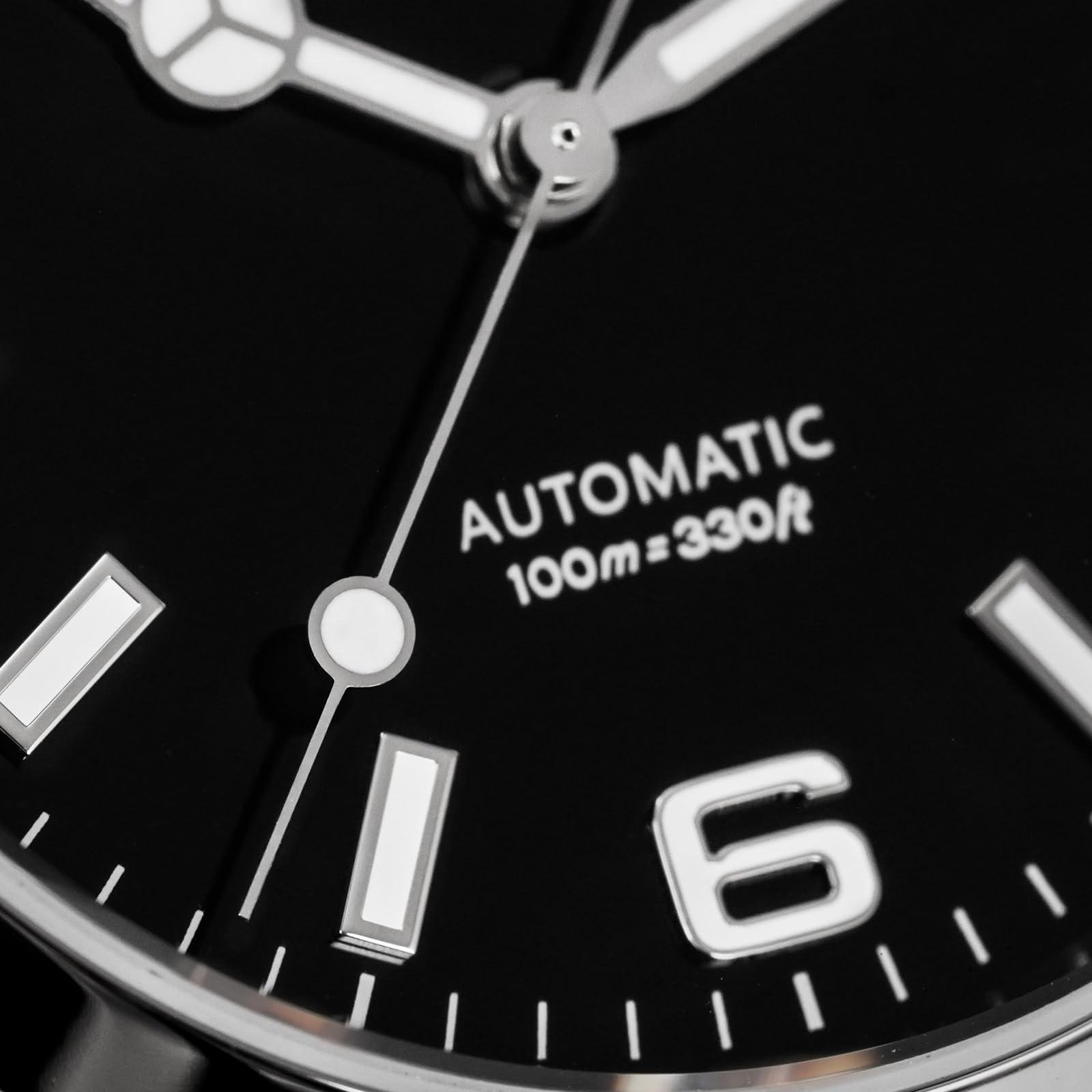 watchdives WD6610 Orologio automatico, movimento giapponese 9015, 37 mm, in cristallo zaffiro, da uomo, impermeabile fino a 100 m, con chiusura a regolazione rapida OTF