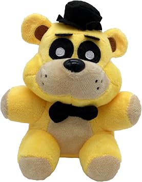 Golden Teddy Bear Plush Toy, Nightmare Teddy Bear Stuffed Animal Toy, Horror Game Characters Plushies Doll for Boy Girl Christmas Halloween Birthday Gift, (7 Inches)