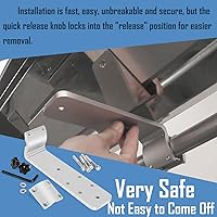 Vista 4 de 58182 Stow N' Go Soporte de montaje en riel para parrilla, compatible con cualquier parrilla Kuma y RV Boat Camping Interior/Fuera de borda 7/8" a