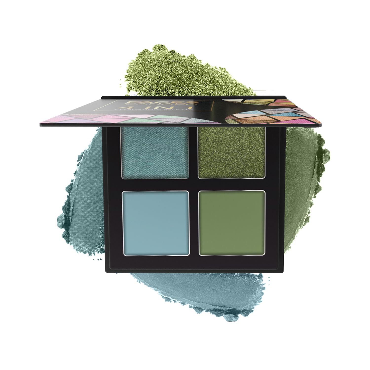 FACESCANADA4 In 1 Quad Eyeshadow Powder Palette - Make'Em Envy 05,4.8G|Shimmer & Matte Shades|Satin Matte Finish Eye Shadow Quartet|Intense Pigt|Long Lasting|Vitamin E Enriched|Vegan,Multicolor