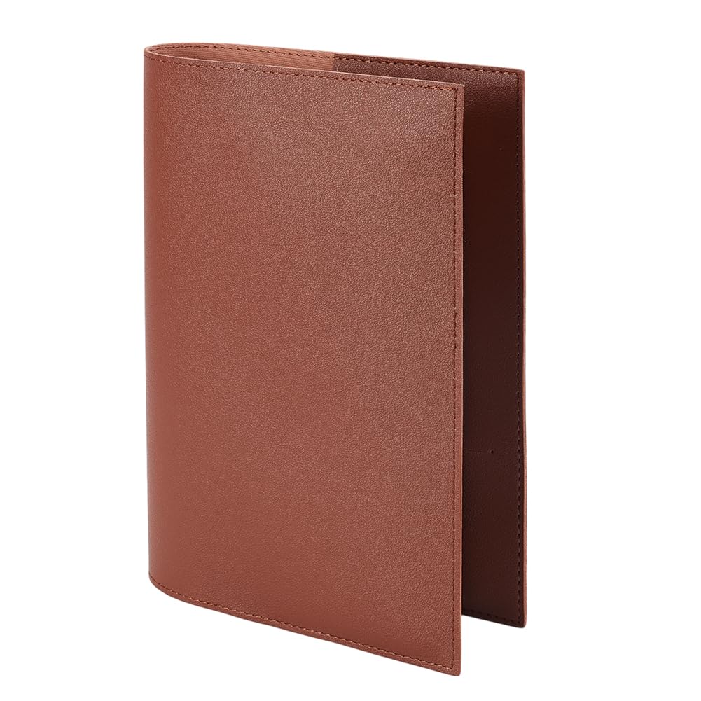 WEBEEDY A5 Leather Journal Cover Refillable PU Leather Handmade Notebook Cover Vintage Book Protector for A5 Hardcover Sketchbook Travelers Writers Book Lovers Gifts, 15 x 21 cm (Brown)