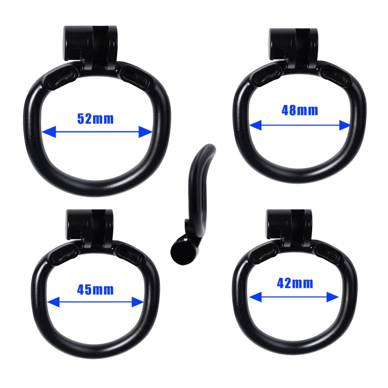 Hdynasty Gabbia per tutore Traspirante scheletrata specifica per Uomo con 4 moschettoni fissi (42mm/45mm/48mm/52mm)