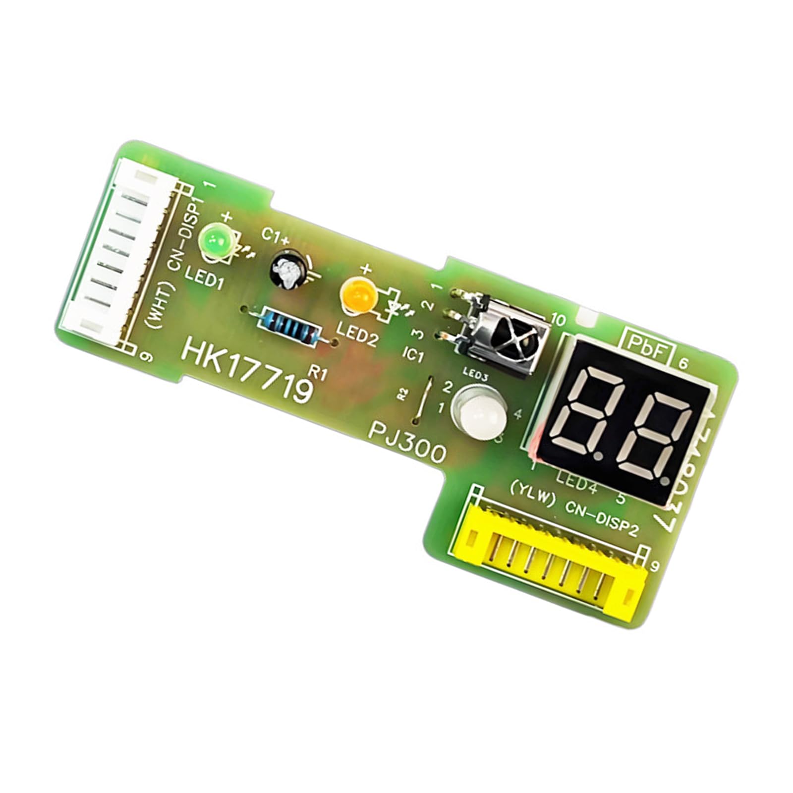 Piceioep PCB Receiver Display Board for AC Indoor Unit, Two 9-Pin Connector Arrangement, Service Replacement Part for Repair and Maintenance Teams