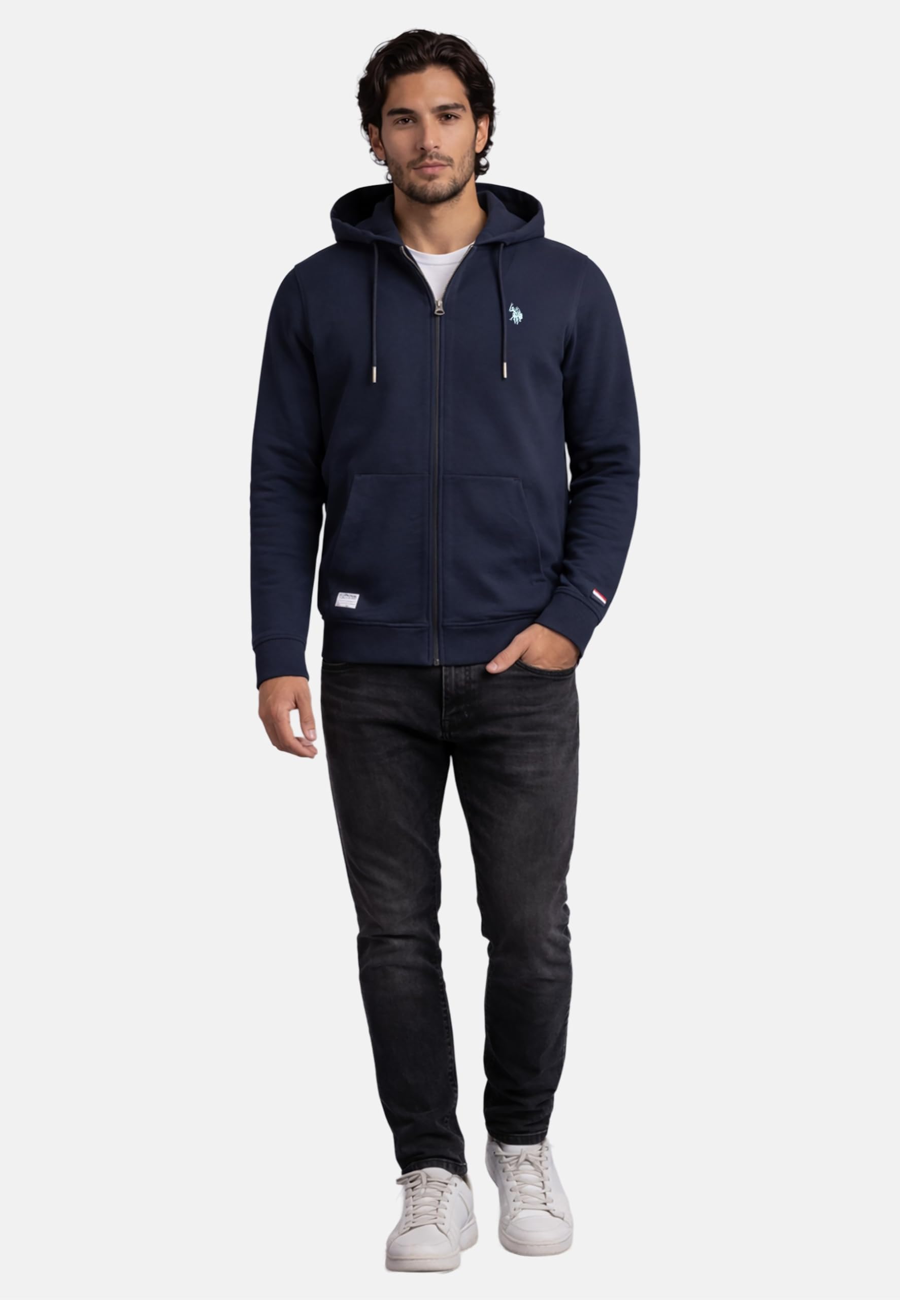 U.S. POLO ASSN. Herren Sweatjacke (S-XXL) - 100% Baumwolle mit Kapuze, Langarm P027