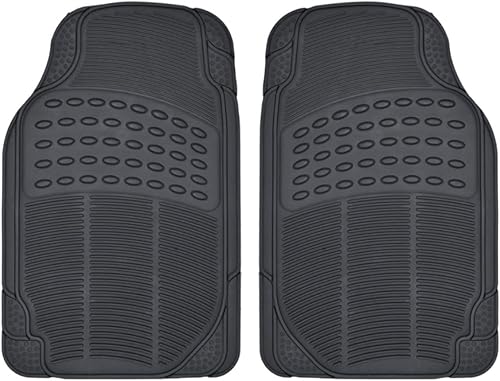 BDK ProLiner - Alfombrillas para autos, camiones, SUV, 2 piezas, alfombrillas para todo tipo de clima con diseño de ajuste universal, alfombrillas