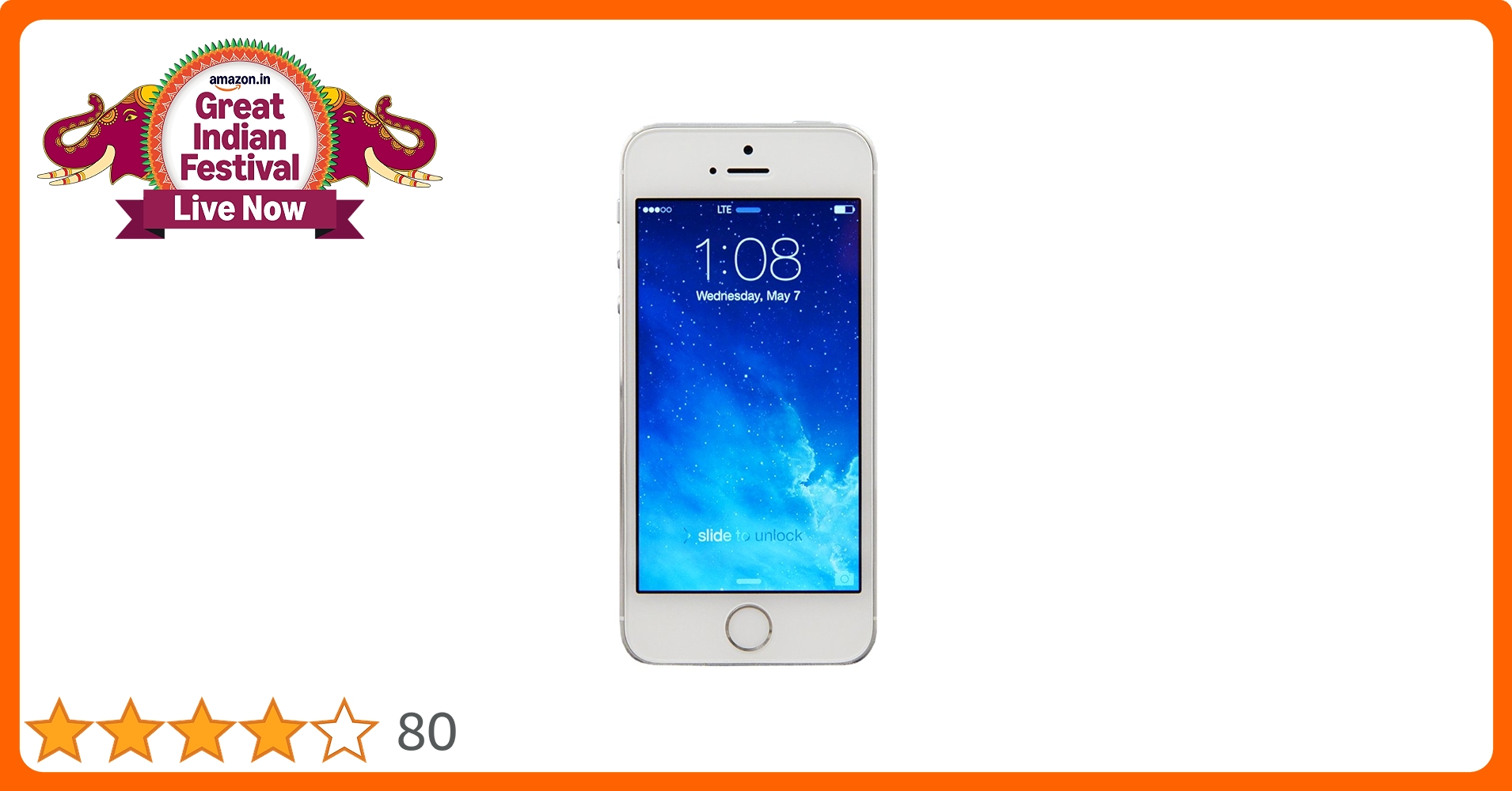 Apple iPhone 5s 32GB (Silver) - Verizon Wireless : Amazon.in