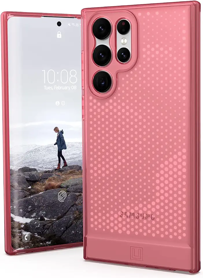 UAG URBAN ARMOR GEAR/U by UAG UAG-UGLXS22ULTLU-CY Shockproof Case for Galaxy S22 Ultra, Lucent Clay