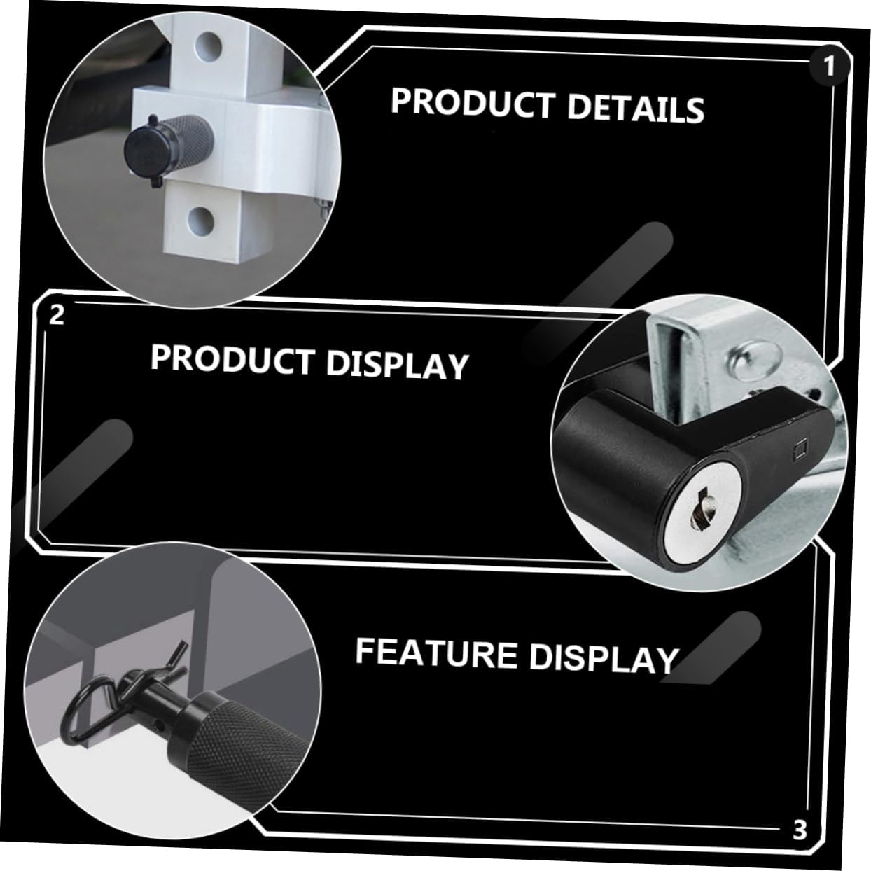 2 Sets Trailer Hitch Lock Set Includes Receiver Coupler Latch Trailer Coupler Lock Durable Weather Resistant Efficient Locking