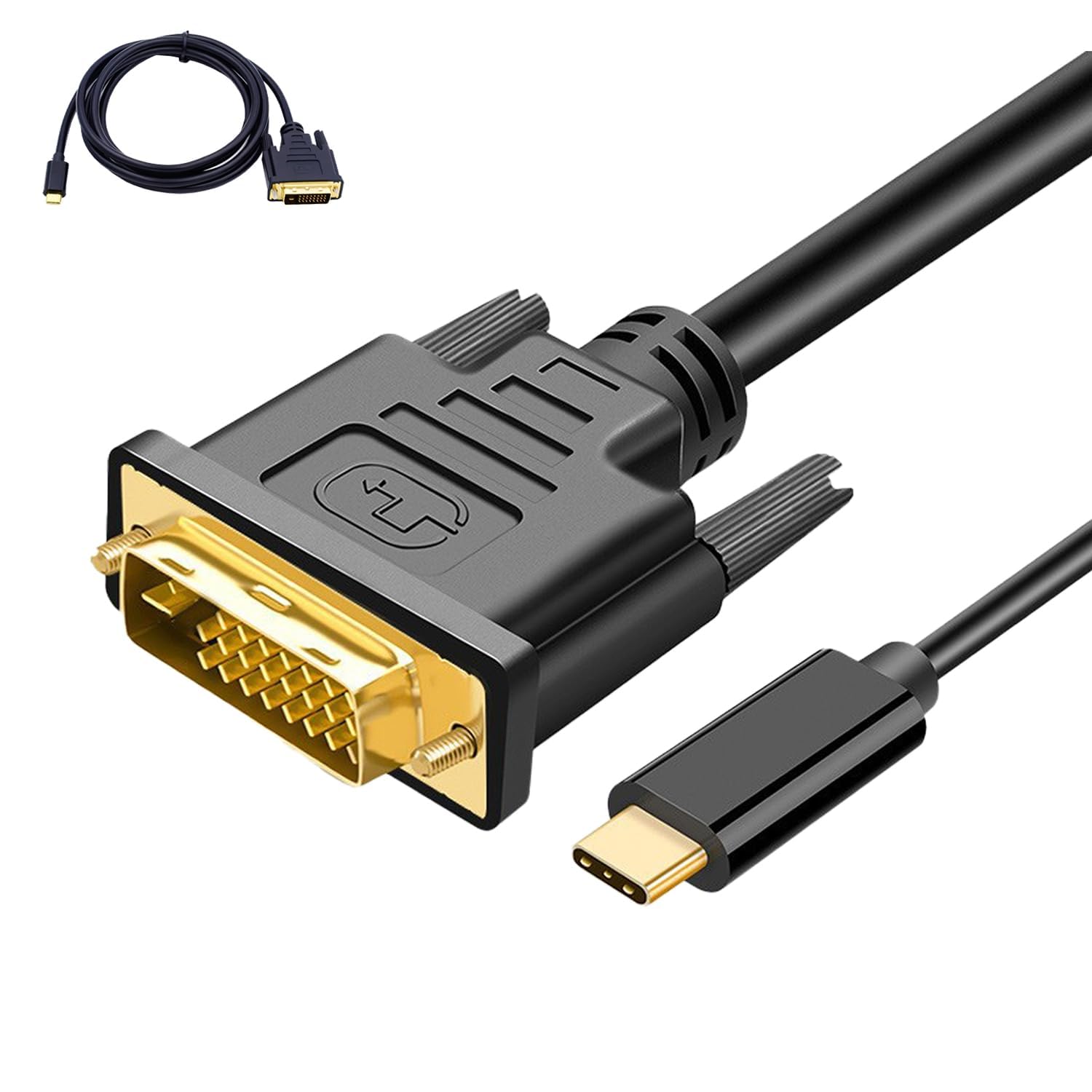 Cavo USB-C a DVI 4K 30Hz Compatible con MacBook Pro 2017-2020, Surface Book 2, Dell XPS 13, Galaxy S10