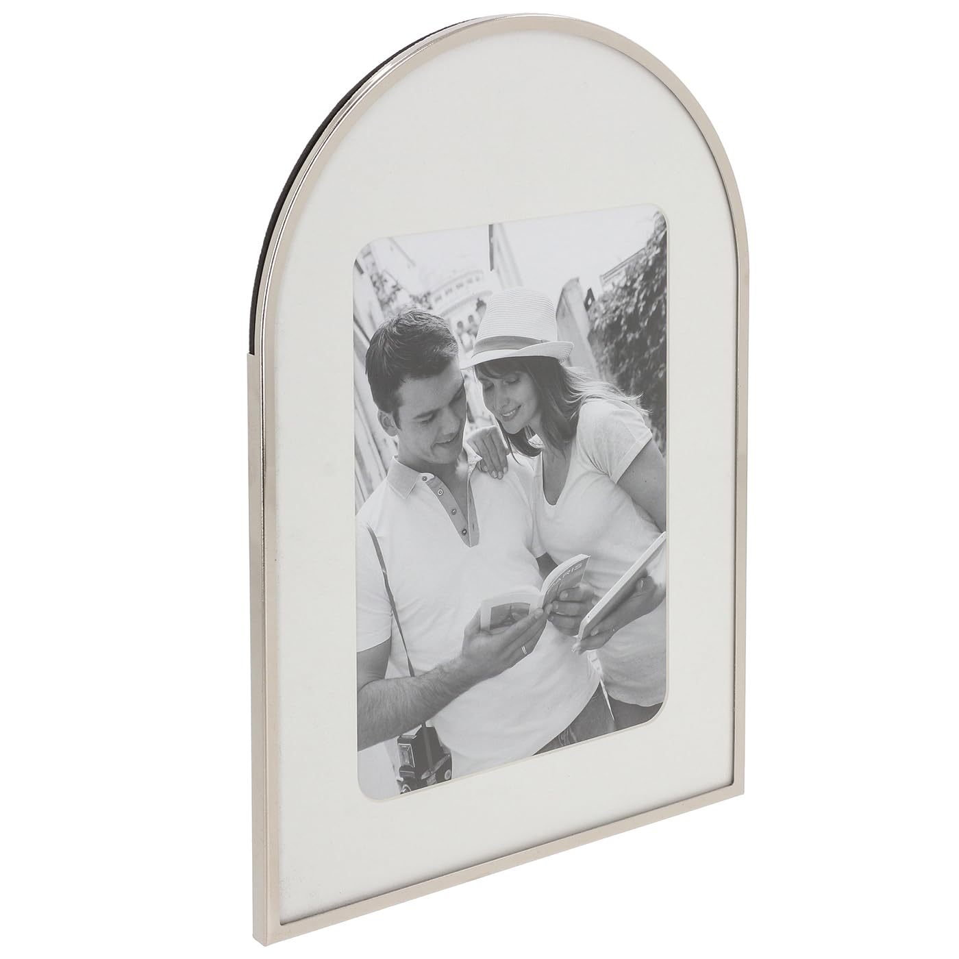 Shudehill Giftware Silver & Gold Curve Frames in Different Sizes, Shapes & Colours (Silver, Arch 5x7)