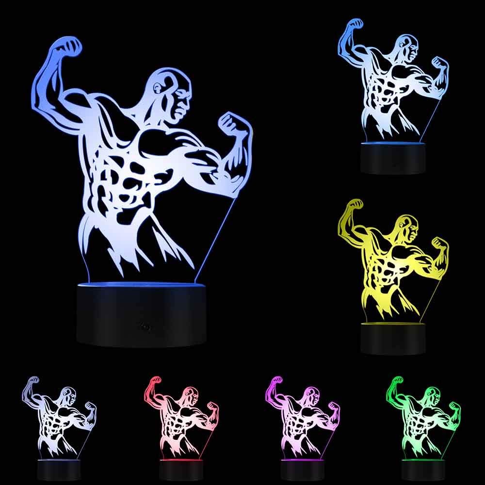 The Geeky Days Bodybuilder Night Lamp Bodybuilding Gym