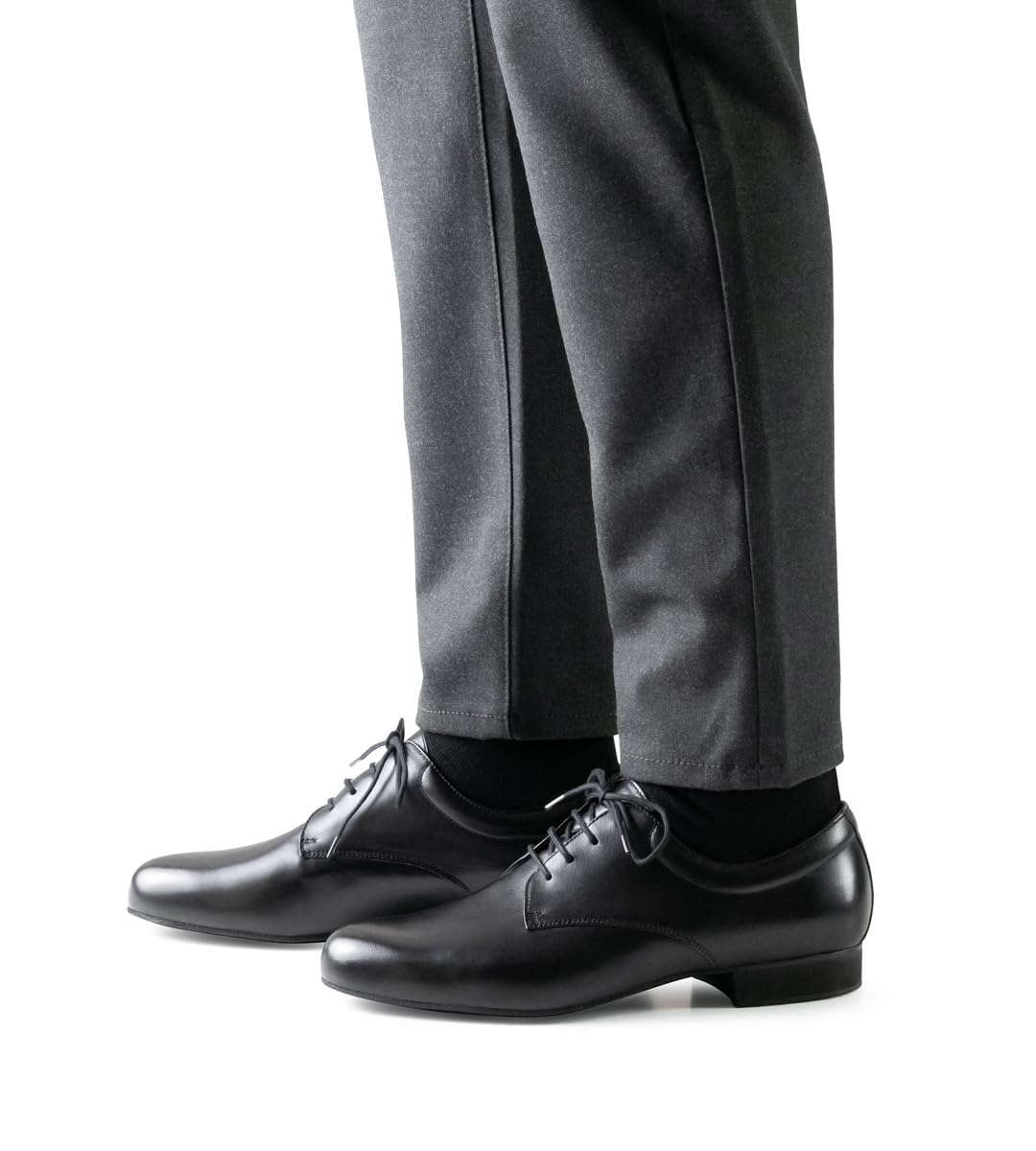 Werner Kern Hommes Chaussures de Danse 28050 - Cuir Noir - 2 cm Ballroom