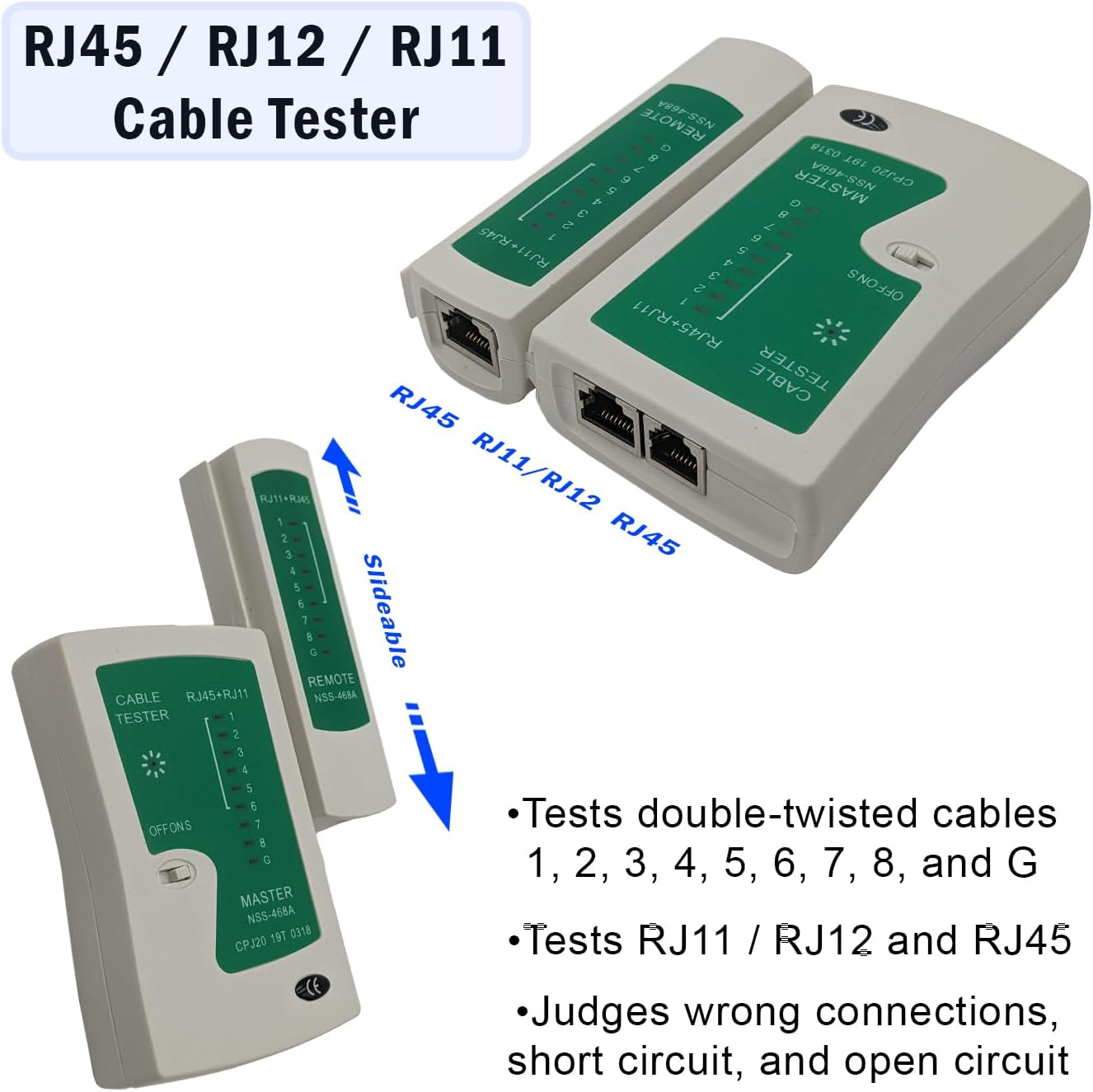 9-in-1 Network Toolkit with RJ45 Ethernet Crimping Tool, Punch Down Tool, Networking Cable Tester, RJ45 Connectors, and Wire Strippers with Carrying Case - EX ELECTRONIX EXPRESS