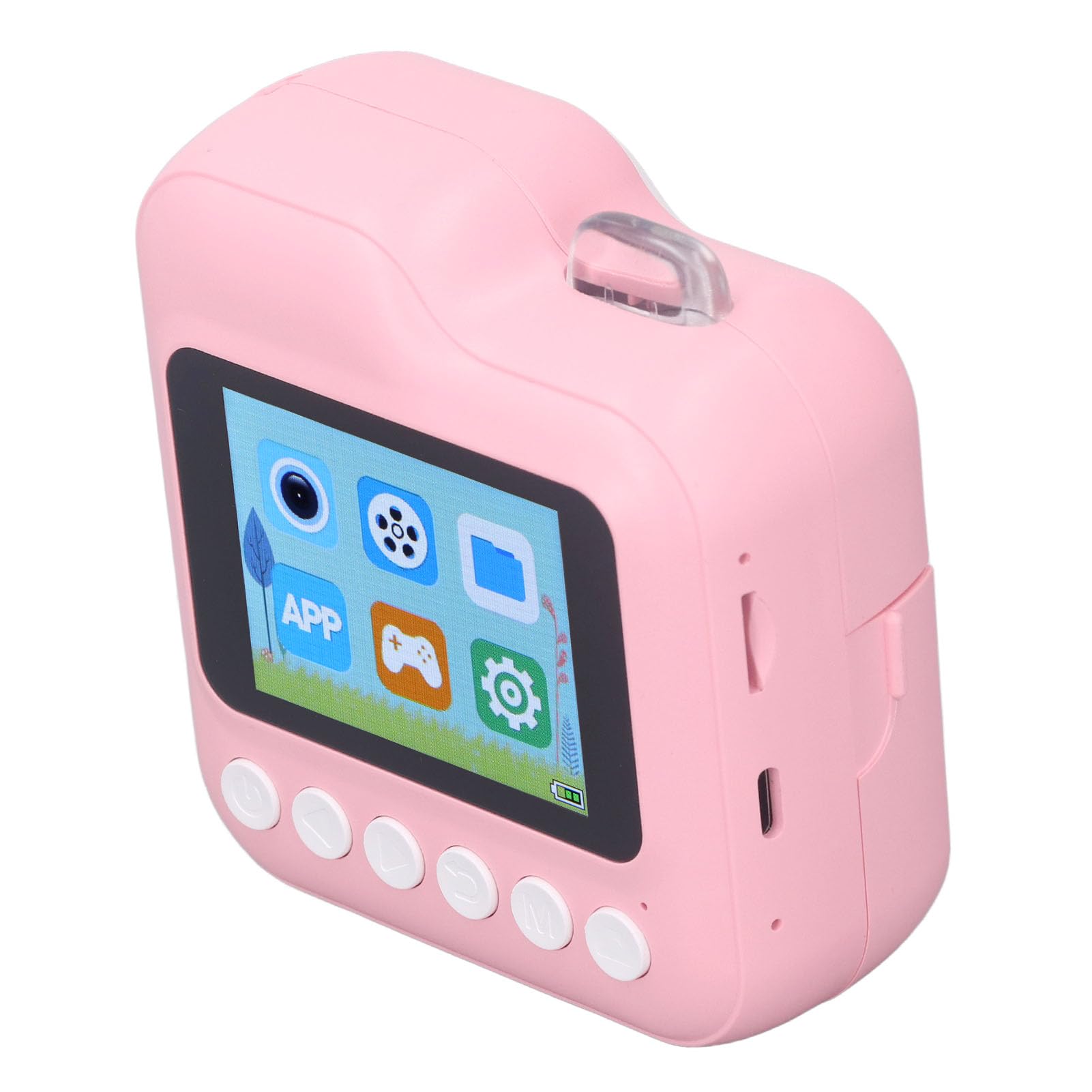 Haofy Drukarka do Drukarki Mini -drukowania Wysokiej Rozdzielczości Przenośna Drukarka Aparatu rzeczywistą -Photo Drukowanie dla Baterii Litowej (PINK)