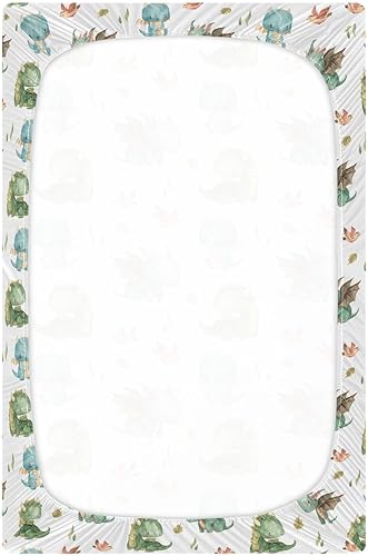 Miniatura 2 de Burbuja Cute Dragon - Sábana bajera ajustable para cuna de 28 x 52 pulgadas para colchones estándar de cuna y de niño pequeño, suave y transpirable