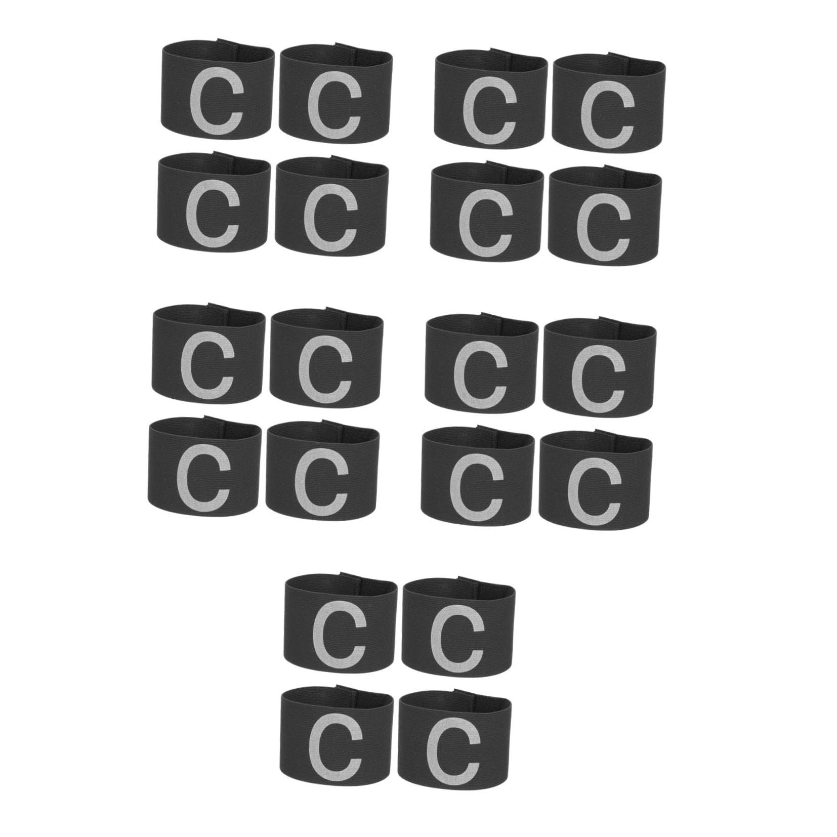 INOOMP 8Pcs Gummibänder Armbinde Ärmel Kapitäne Rot Und Trainingssport für Band Band Armbinden Zubehör Tragbar Schwarz Kapitän Erwachsene Basketball Einstellbar Team Flexibel