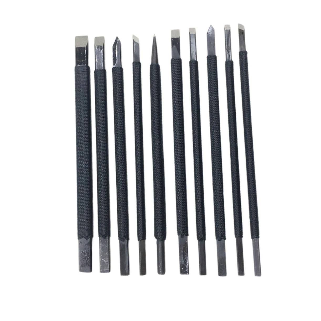 Kit Intaglio Strumenti per Incisione Manuale di Pietra in Acciaio al Tungsteno 10 Pezzi Facile da Controllare Adatto per Scolpire su Pietre Shoushan e Timbri da Polso
