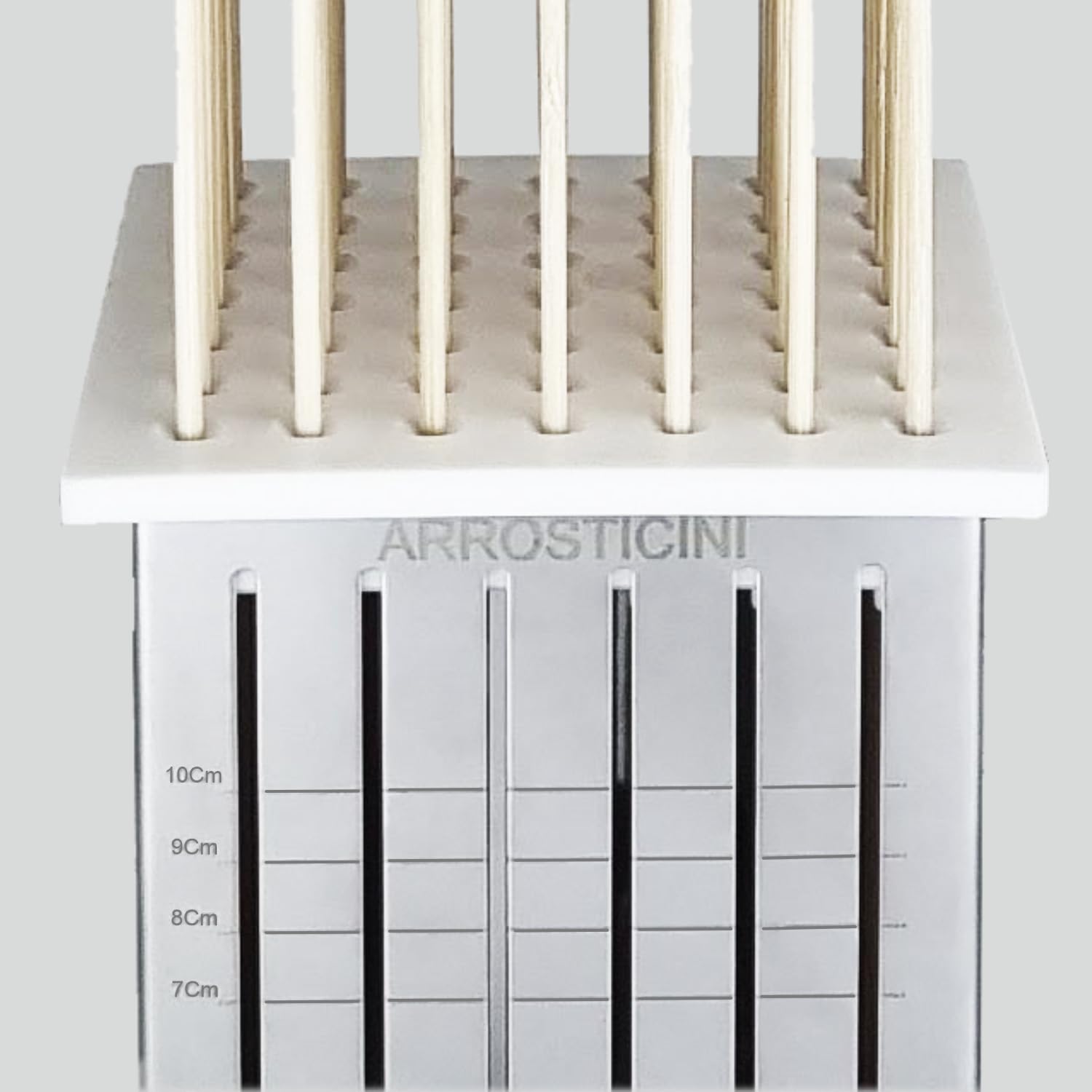 Cube pour la production de brochettes 49 PCS + Couteau + 50 brochettes Machine de Production d'Arrosticini, Kebab SOUVLAKY Faits à la Main - Arrosticini Abruzzais, Kebab original brochettes de viande.