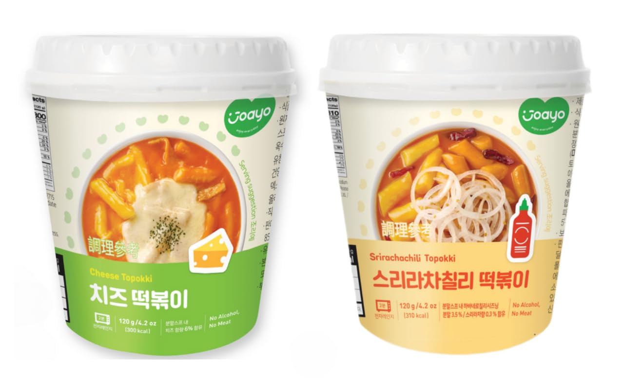 Joayo Cheese+Srirachachili Topokki Rice Cakes with Spicy & Rich Flavorful Savory Sauce 120g, Pack of 2, The Product of Korea (Famous Korean Street Food) (B0DCVKXFQB) Amazon Price History, Amazon Price Tracker