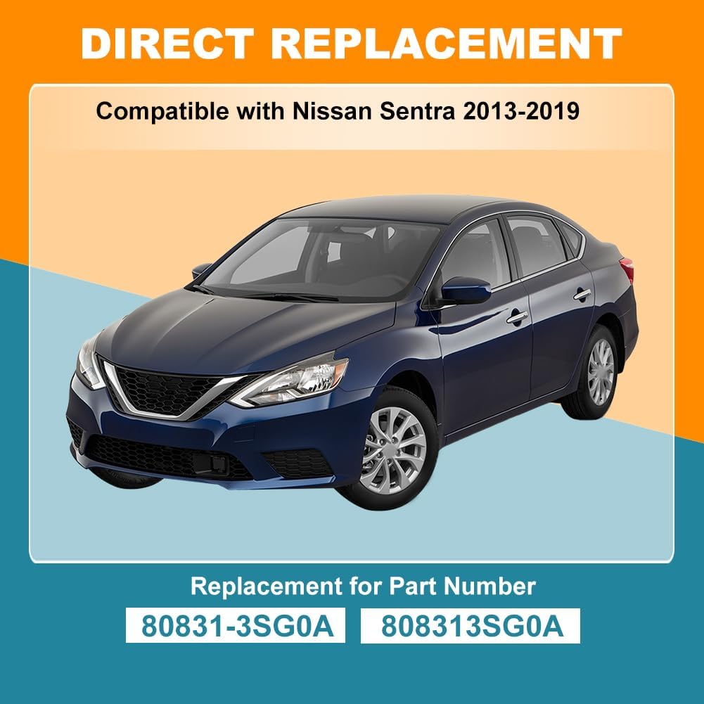 JDMON Front Left Door Rubber Seal Weatherstrip Compatible with Nissan Sentra 2013 2014 2015 2016 2017 2018 2019, Driver Side Weather Stripping Replace 80831-3SG0A