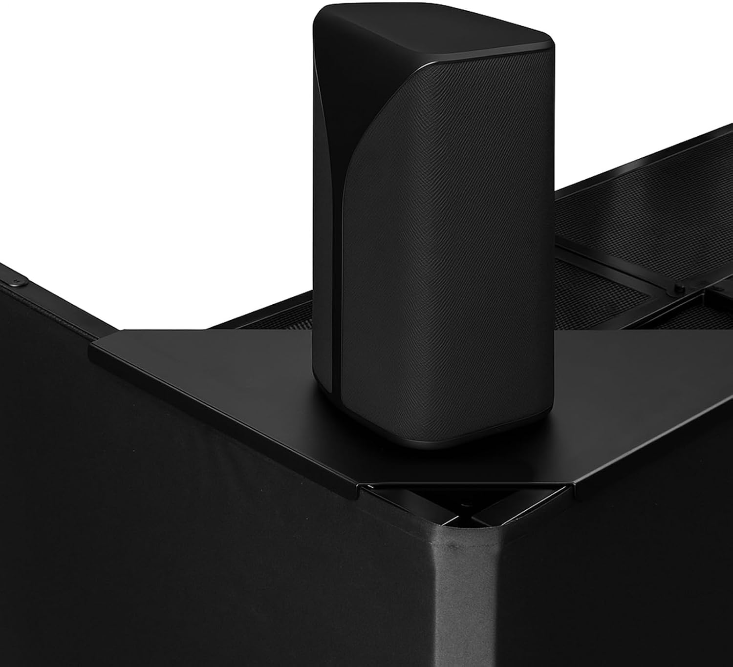 Tandefio 2 Pack DJ Facade Corner Shelf Metal 26"x13" Portable Booth Shelves for Any DJ Facade Cover Event Sturdy Black
