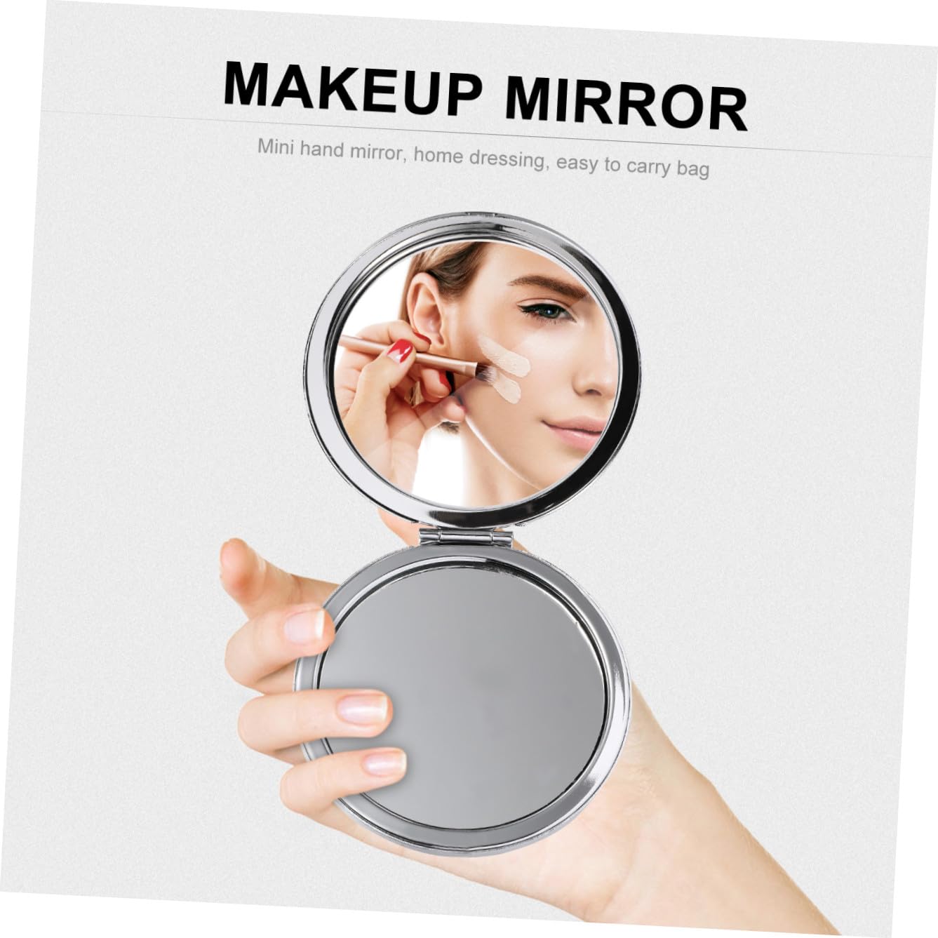 PACKOVE Espejo Paquete de 12 Unidades Ligero y Elegante Compacto Redondo Plegable de PU para Maquillaje Adecuado para Uso en Casa o Escuela