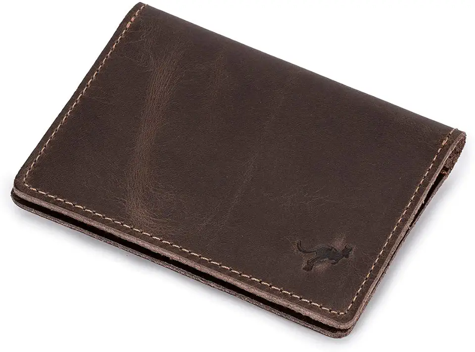 Carteira Masculina Porta Cartão Slim Couro Bovino