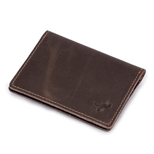 Carteira Masculina Porta Cartão Slim Couro Bovino