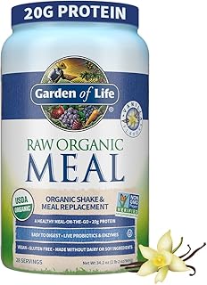 Garden of Life Vegan Protein Powder - Raw Organic Meal Replacement Shakes - Vanilla - Pea Protein, Greens and Probiotics f...