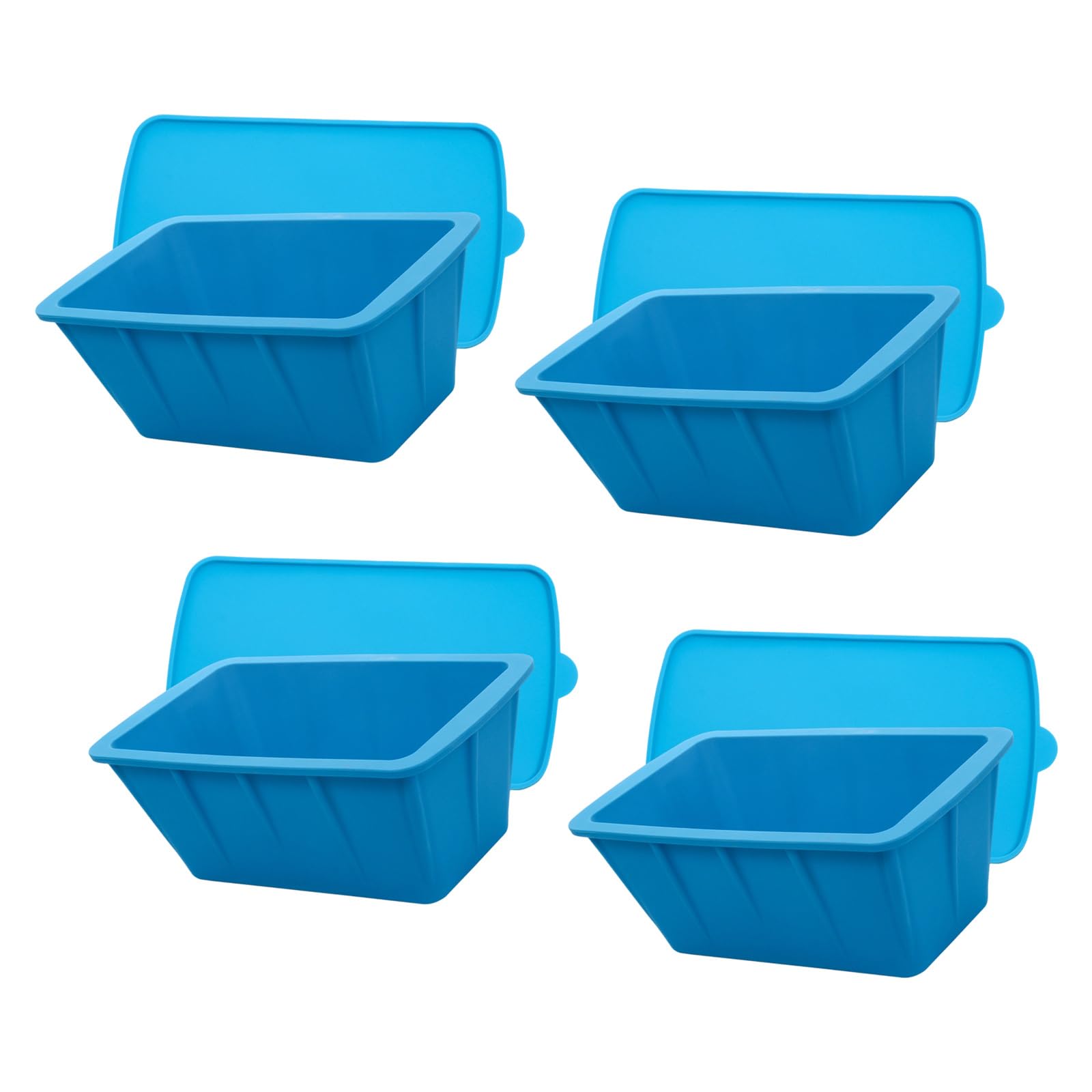 Hielo de silicona eficiente con tapa que produce bloques de 8 libras para refrigeración de bebidas y fiestas, moldes de hielo eficientes con tapa