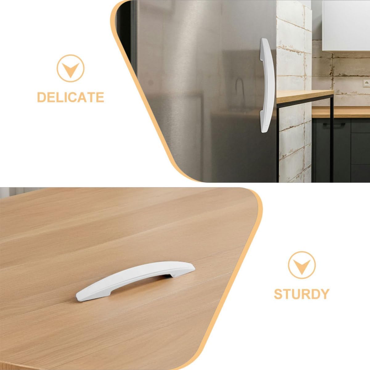 Tofficu 3Pcs Fridge Handle Replacement for Walk Freezer and Cooler Door Slip Resistant Plastic Design Easy Install Refrigerator Parts for Home and Commercial Use