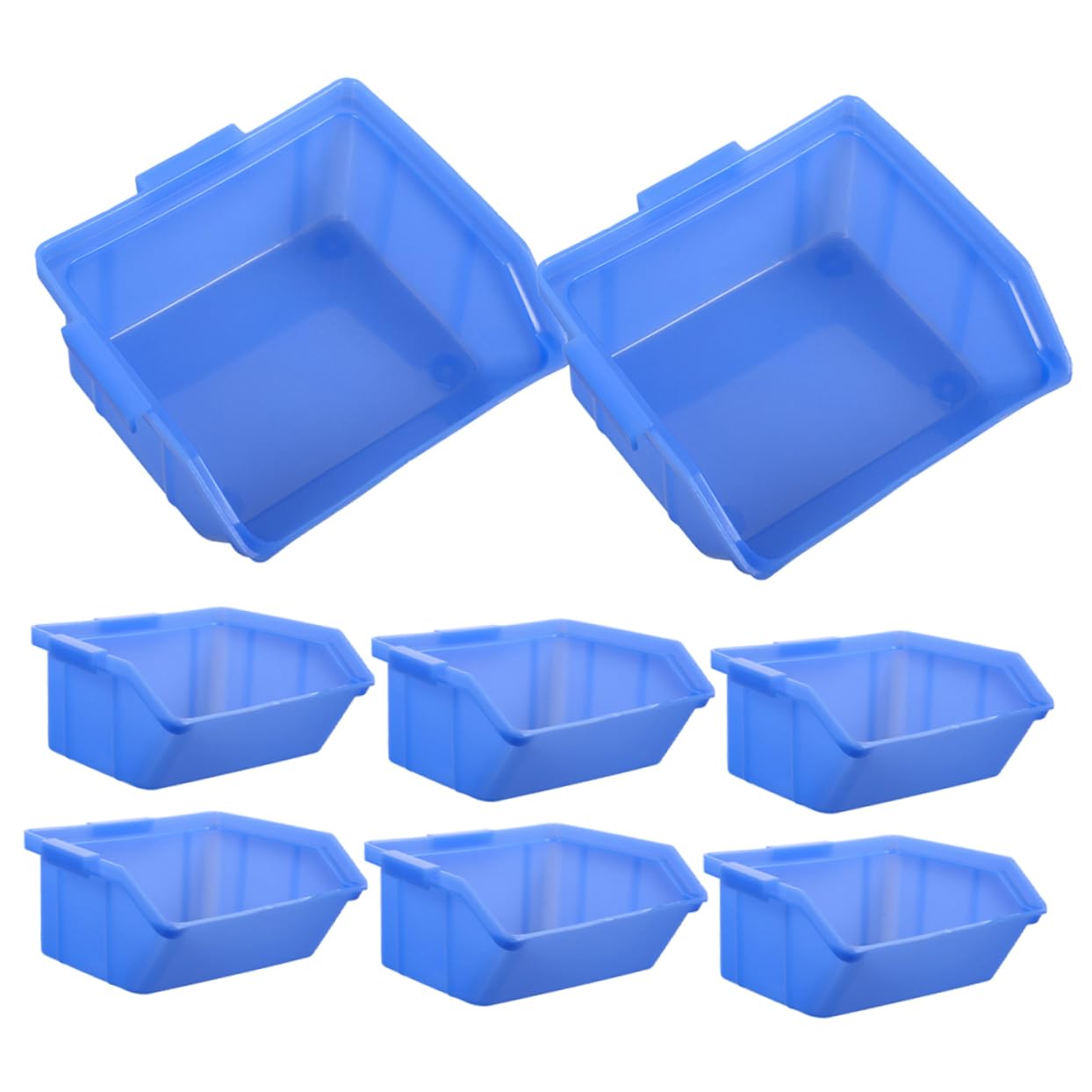 Scatola Porta Oggetti in Plastica Blu 8 Pezzi per Officina | Estrazione Rapida degli Utensili, Produzione di Precisione, per Cacciaviti e Chiavi