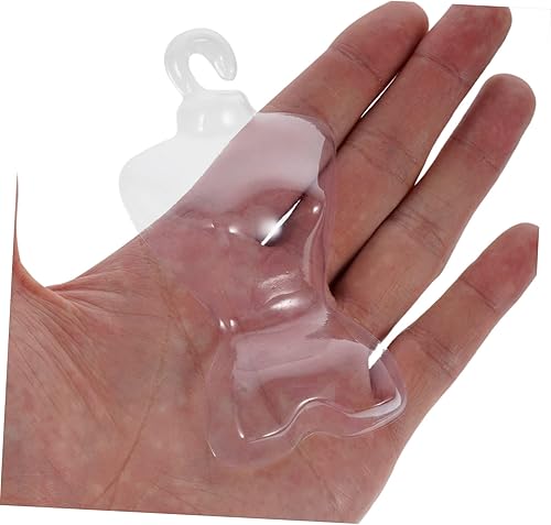 Miniatura 4 de Colgador de pared transparente para armario, 100 piezas para colgar ropa, soportes de plástico para muñecas y vestidos, colgadores de maniquí,