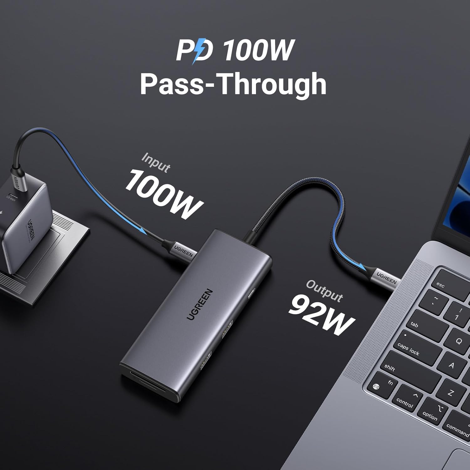 UGREEN Revodok Pro 107 USB-C Hub 7 in 1 10Gbps USB C 3.2 & 2 USB-A 3.2 4K HDMI, 100W Power Delivery, SD/TF Card Reader for MacBook Pro/Air, iPad Pro, iPhone 15 Pro/Pro Max, Thinkpad and More.
