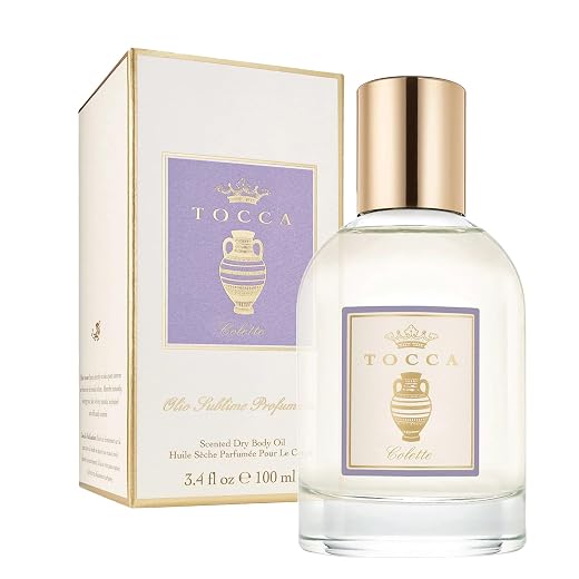 Tocca Colette Scented Dry Body Oil, 3.4 Fl Oz | Olio Sublime Profumato Body Fragrance, Warm Floral, Bergamot, Sandalwood, Pink Peppercorn