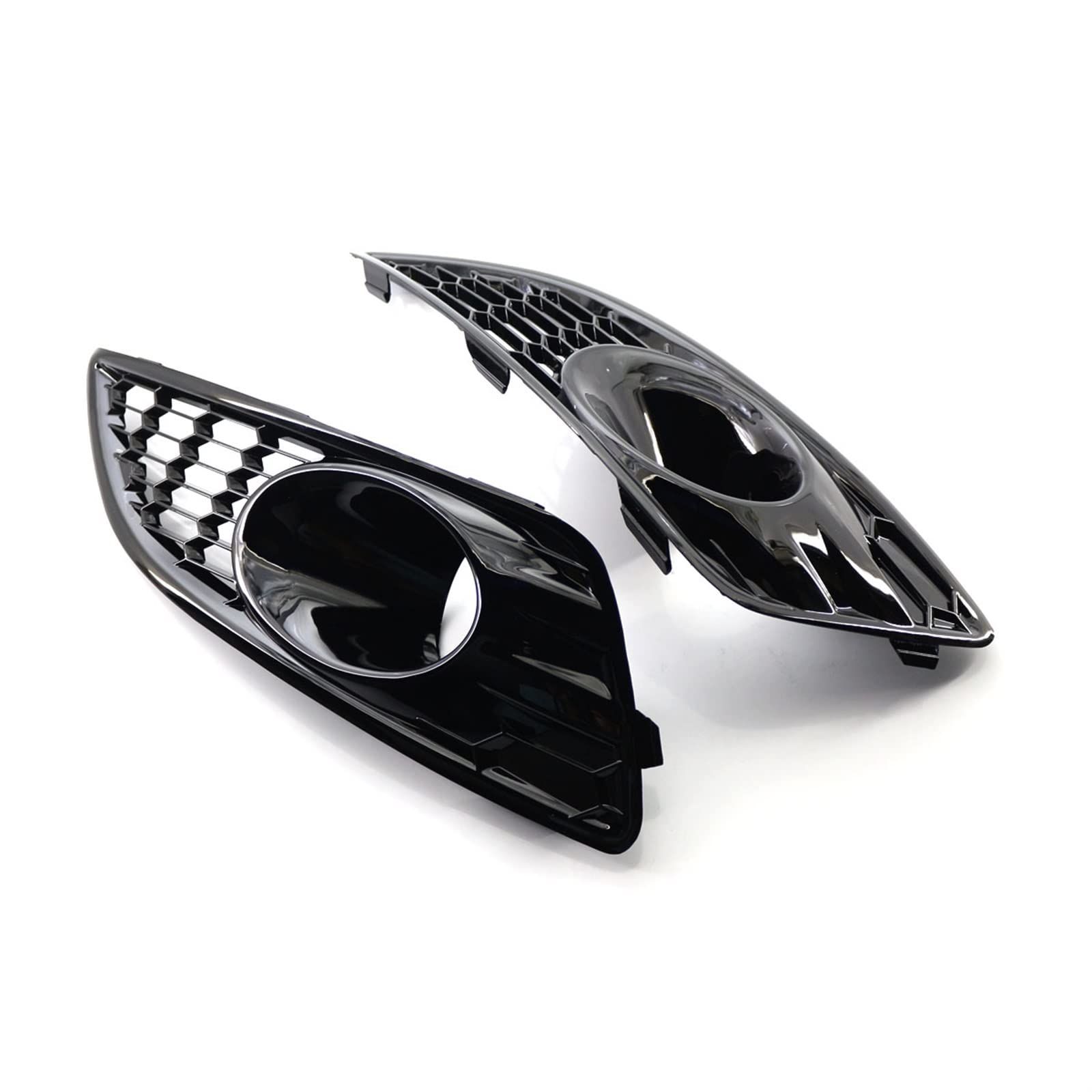 1 Paio di Cavi della Maglia A Nido d'Ape Auto Paraurti Anteriore della Lampada della Nebbia Griglia Inferiore Grill Fit for Ford Fiesta JA8 2012-2017 Luce di Nebbia Griglie